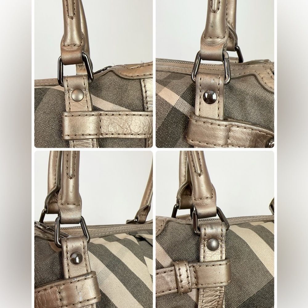 Pre-Owned Burberry Satchel Shimmer Nova Check Canvas - Picture 10 of 11